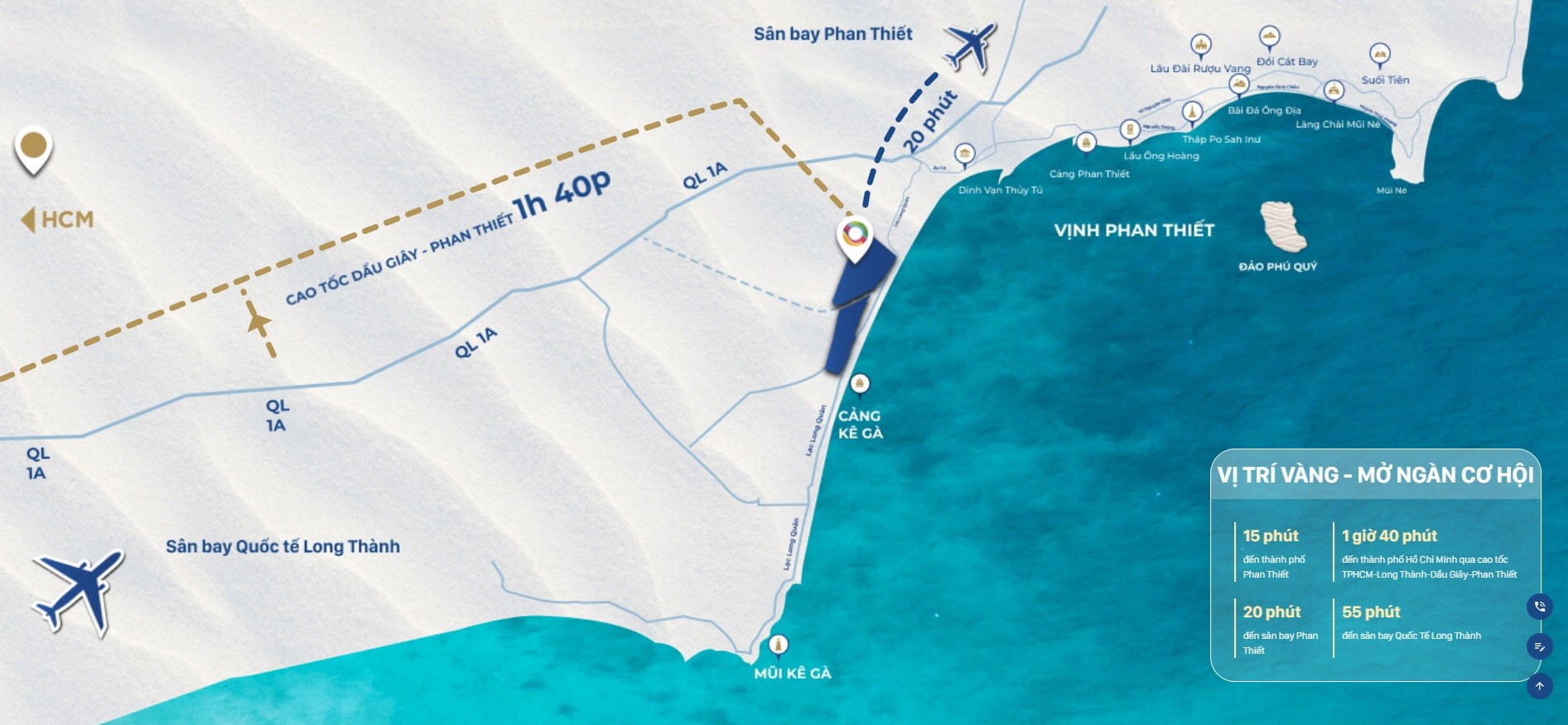 Bản đồ vị trí NovaWorld Phan Thiết