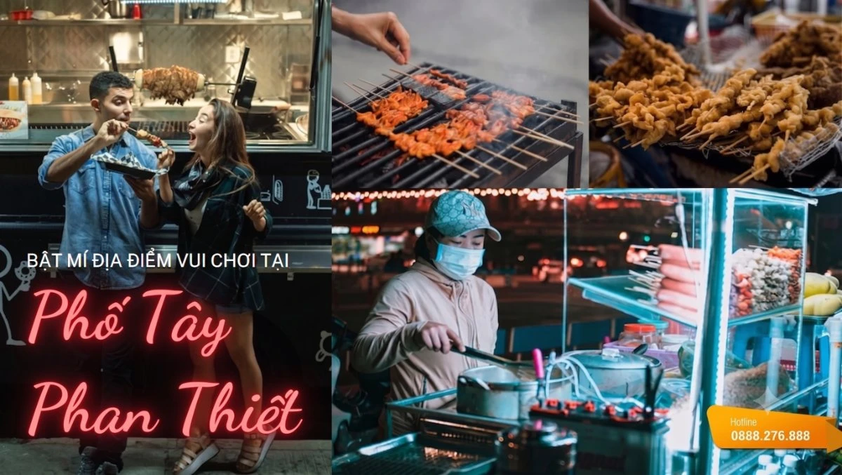 Phố Tây Mũi Né lên đèn về đêm