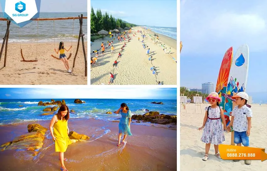 Bãi biển và tiện ích nghỉ dưỡng tại Tiến Thành