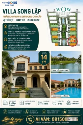 Biệt thự song lập khu WOW compound hàng độc bản, dành cho giới thượng lưu
